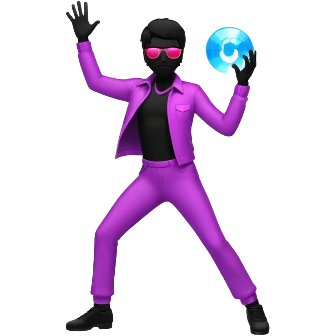 Disco dancing silhouette  emoji