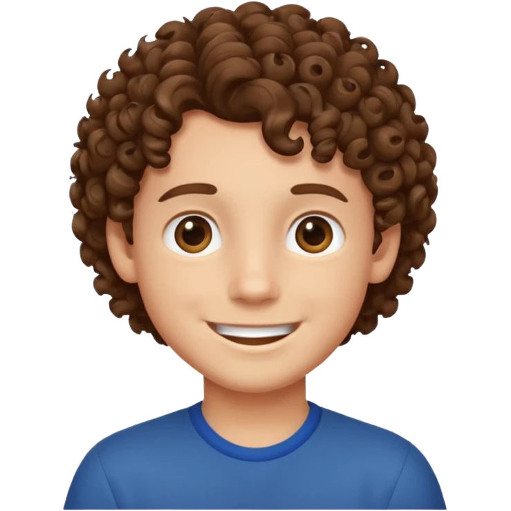 ولد بشعر كيرلي  emoji
