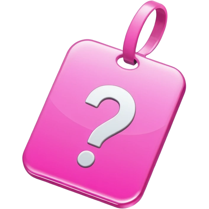 pink question tag emoji