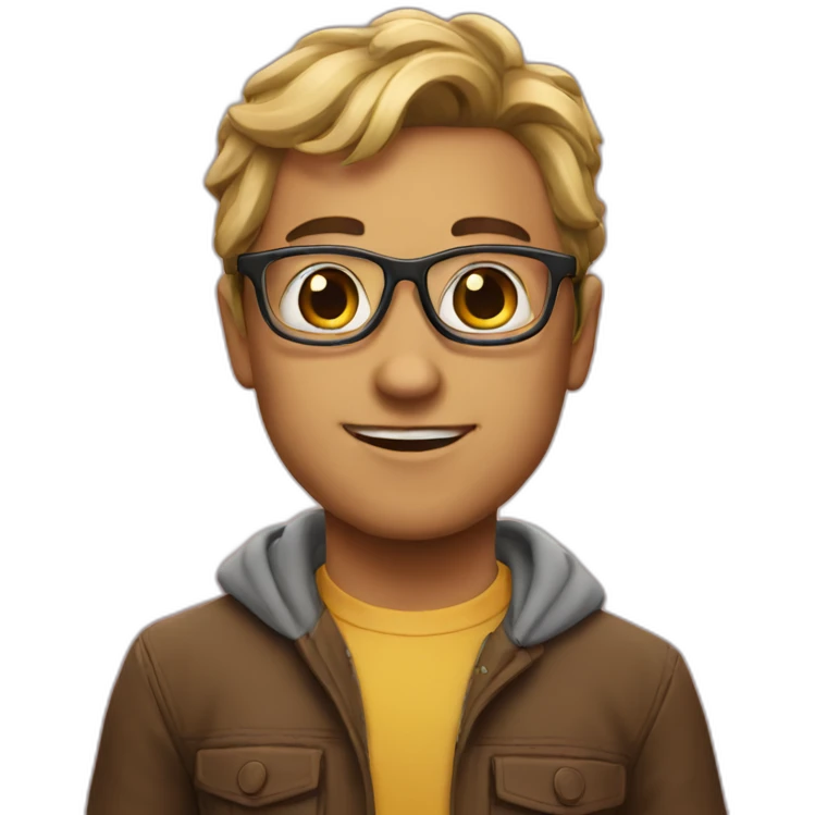 Nerdy heart emoji