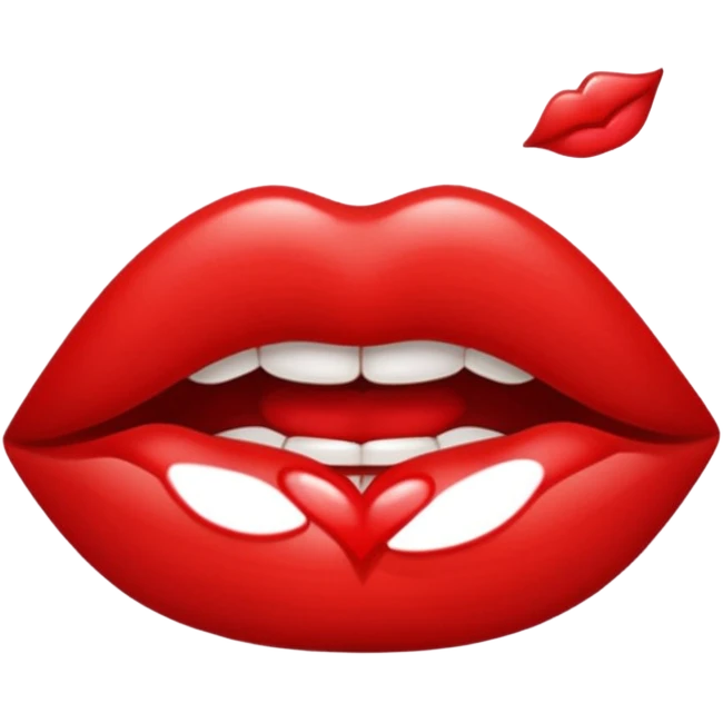 Receiving a lipstick kiss emoji