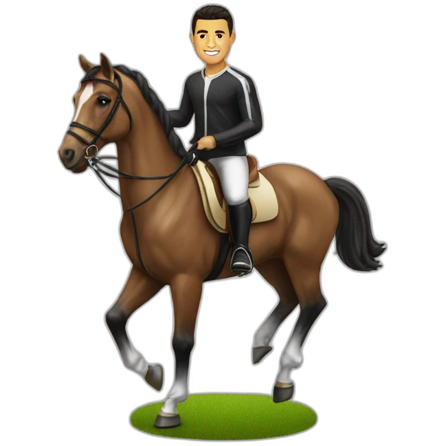 Ronaldo sur un cheval emoji