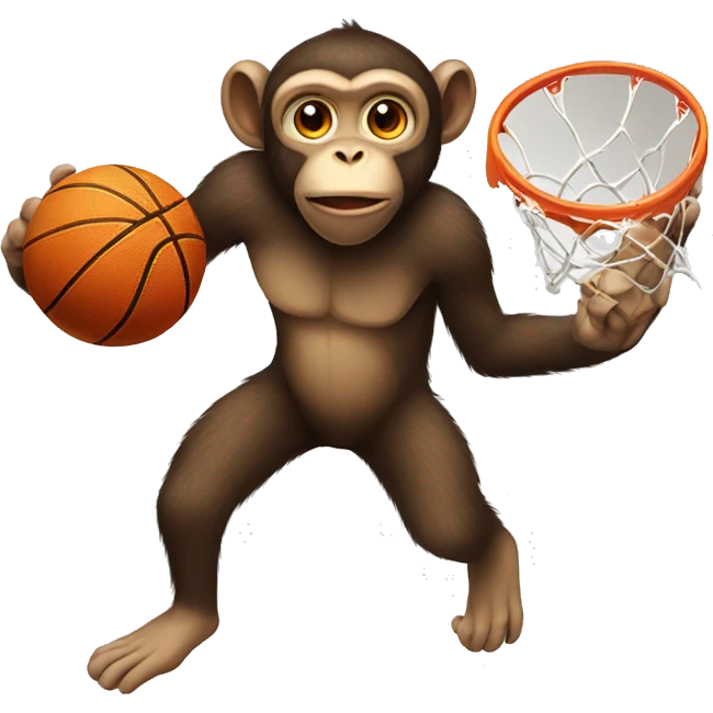 Monkey playing basketball emoji
