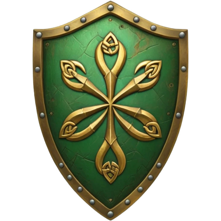 celtic symbols on a shield, world of war craft style emoji