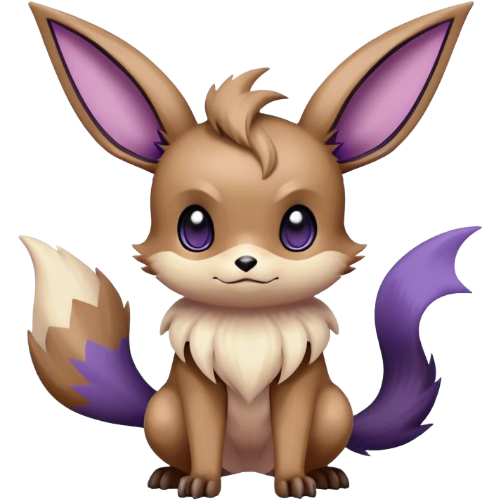 Cool Cute Kawaii Noibat-Eevee-Pokemon Full Body emoji