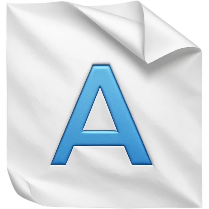 paper sheet with letter А highlighted emoji