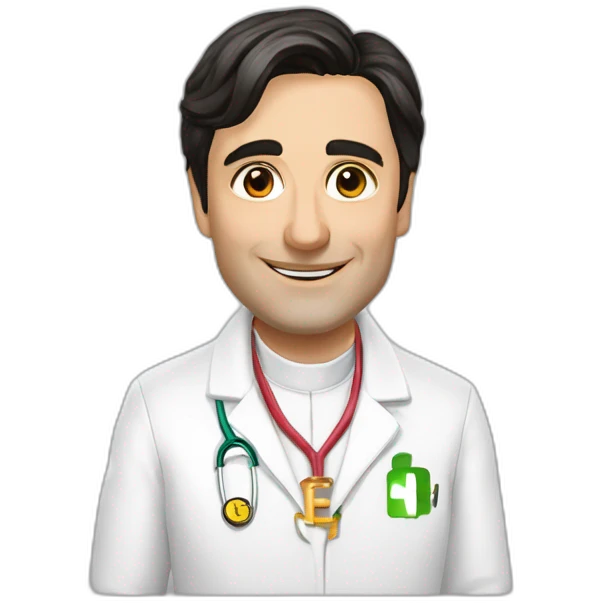 Andrea Montella blessing like a bishop in medical white coat emoji