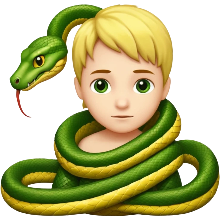 child with snake on shoulders emoji