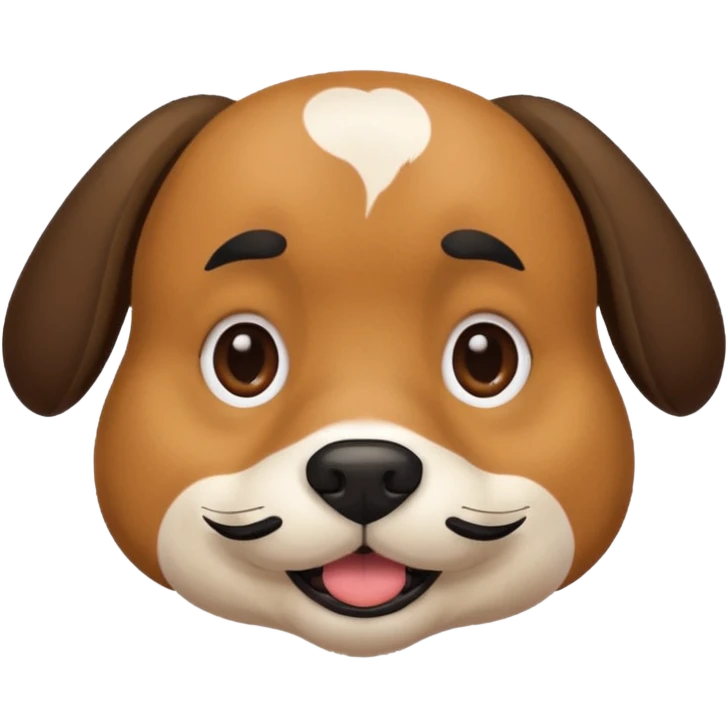 dog with black mustache emoji