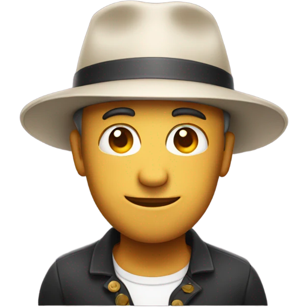 Square wearing a hat emoji