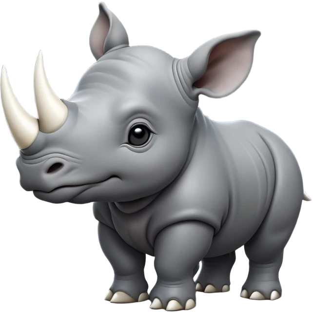 cinematic-noble-baby-rhinoceros-portrait-emoji,slate-grey-hide--poised-and-regal,-with-a-massive,-powerful-build-and-a-thick, white horn -deep-set-soulful-piercing-eyes,-simplified-yet-sharp-and-sophisticated-features,-highly-detailed,-large-black-eyes emoji