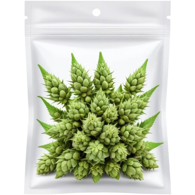 Ziplock bag of marijuana buds emoji