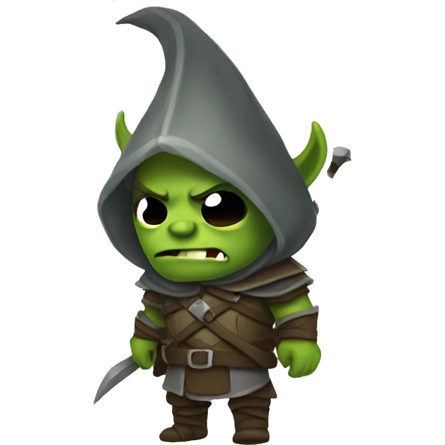hooded orc armored with bow emoji