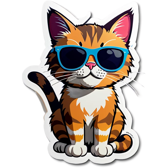 Cat with sunglasses emoji
