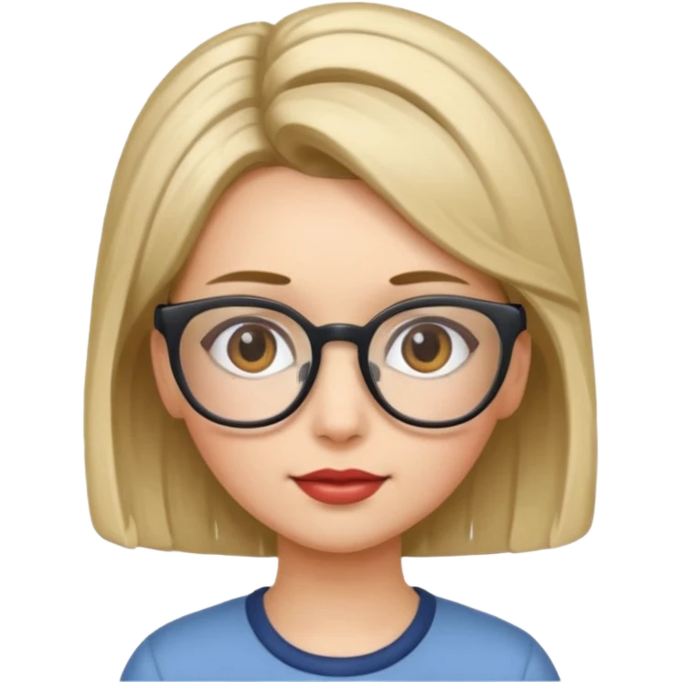 girl with hair style glasses on head  emoji