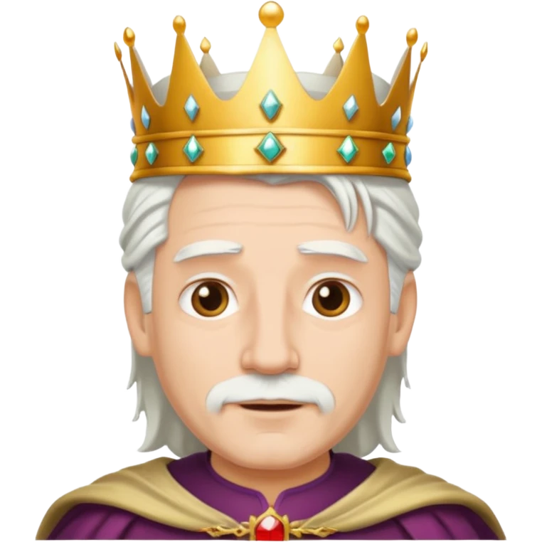 king with white haired emoji