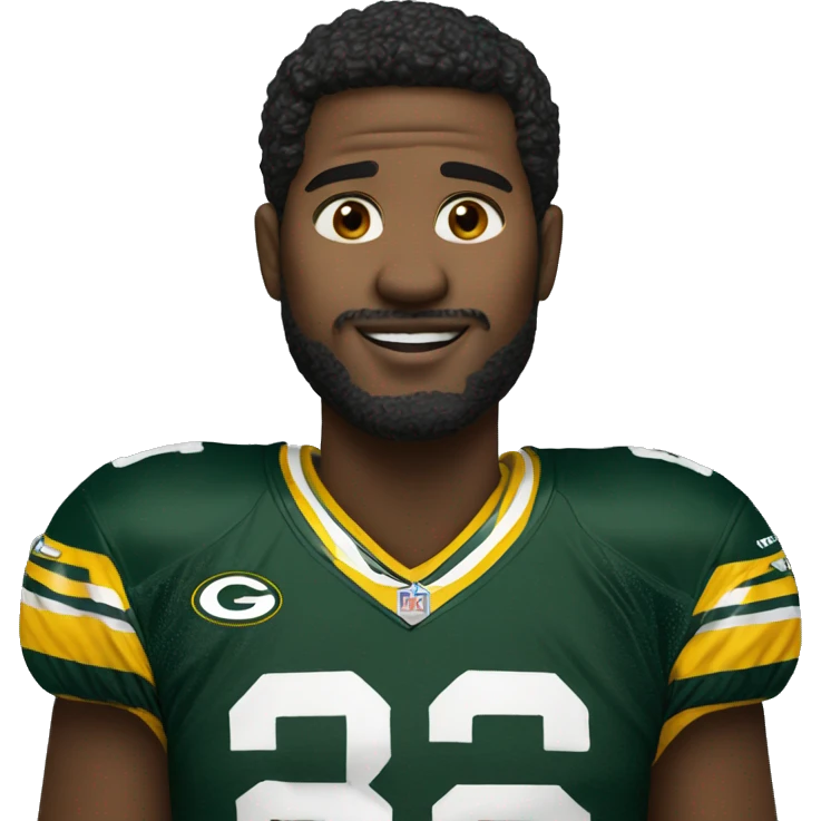 My face in a Packer uniform emoji