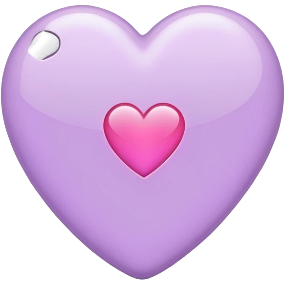 light purple iphone heart  emoji