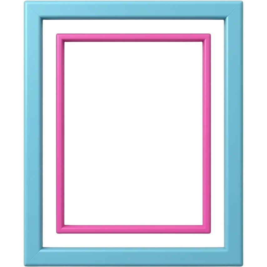 blue pink  wall frame inspired by Barbie colour palette emoji