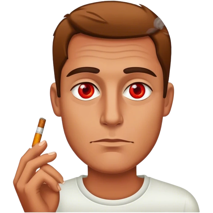 Drunk guy with cigarettes  emoji