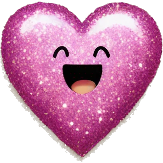 glitter hearts emoji