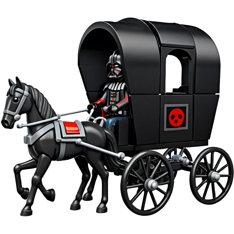 Darth Vader’s Lego horse-drawn 4 wheel caravan  emoji