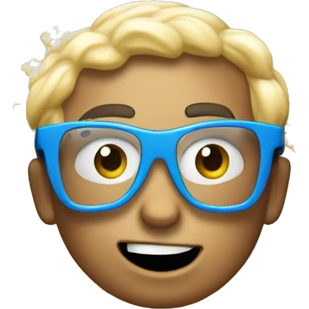 "Design an 'Epic Fan' emoji for Top10 Filmzone, featuring a lively fan with oversized 3D glasses and popcorn, exuding excitement for movies. Add film reels and sparkling stars for a cinematic touch!" emoji