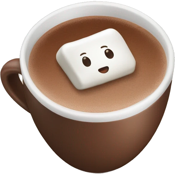 Hot cocoa with marshmellows emoji