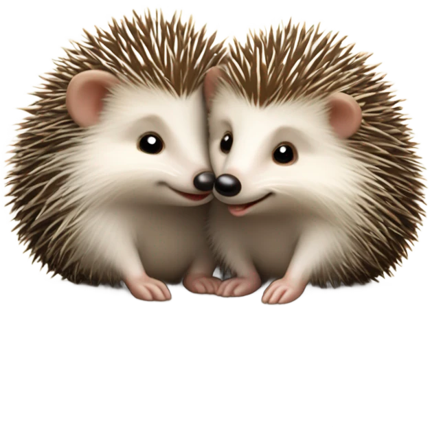 Hedgehogs love each other’s  emoji