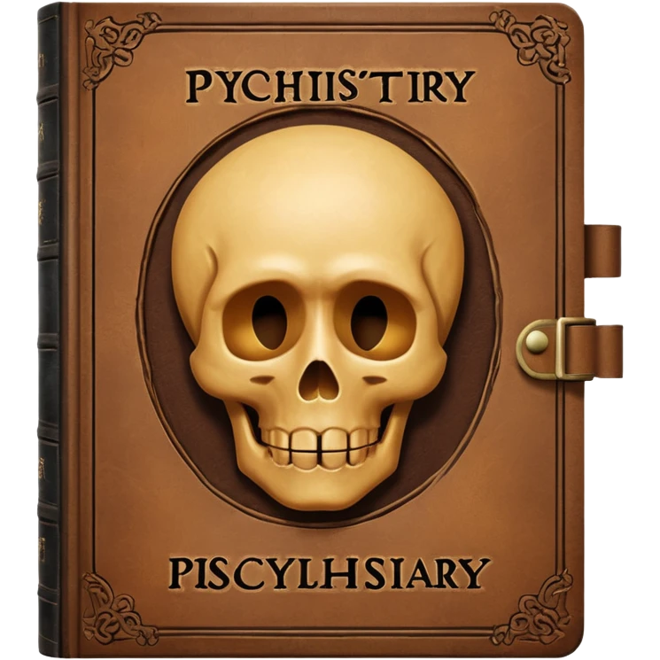 Psychiatry journal book, old book, depression, borderline emoji