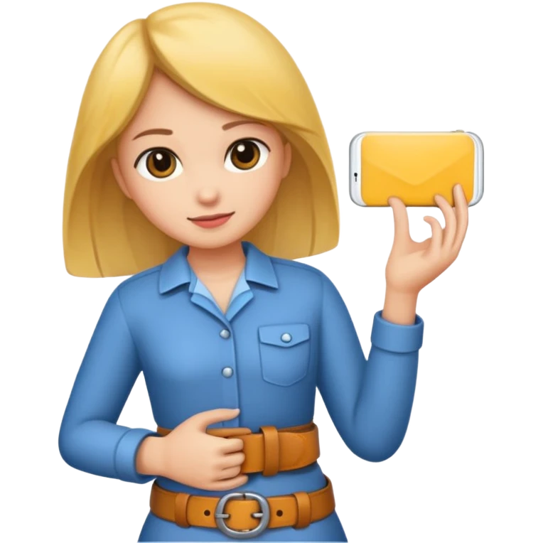 belt in girl hand emoji