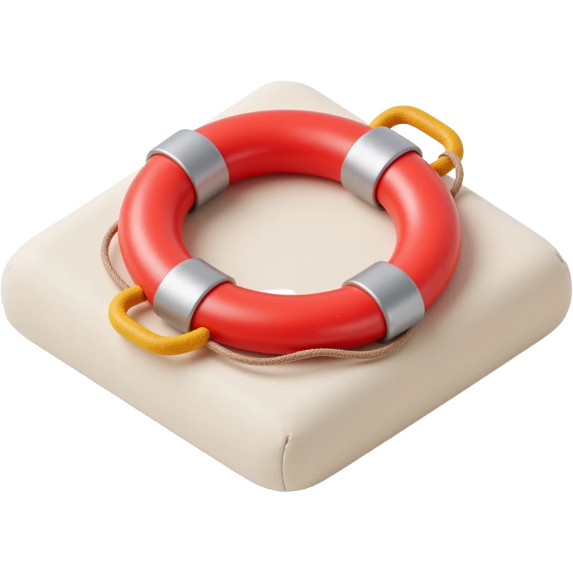 top down 2d flat lifebuoy emoji