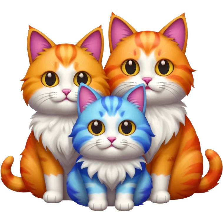 3 cats emoji