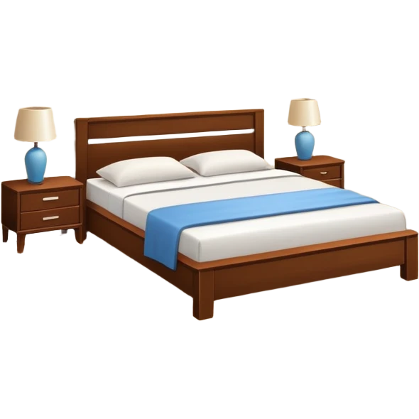neat and tidy bedroom with everything in place, simple and inviting emoji