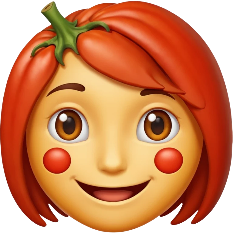 a smiling face with paprika emoji