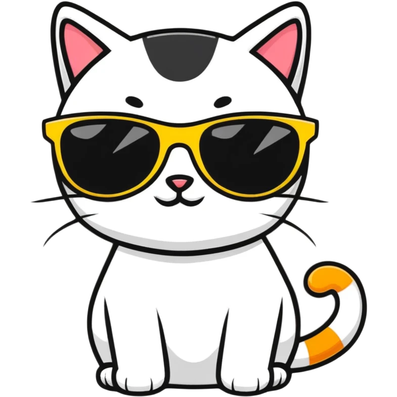 Cat with sunglasses emoji