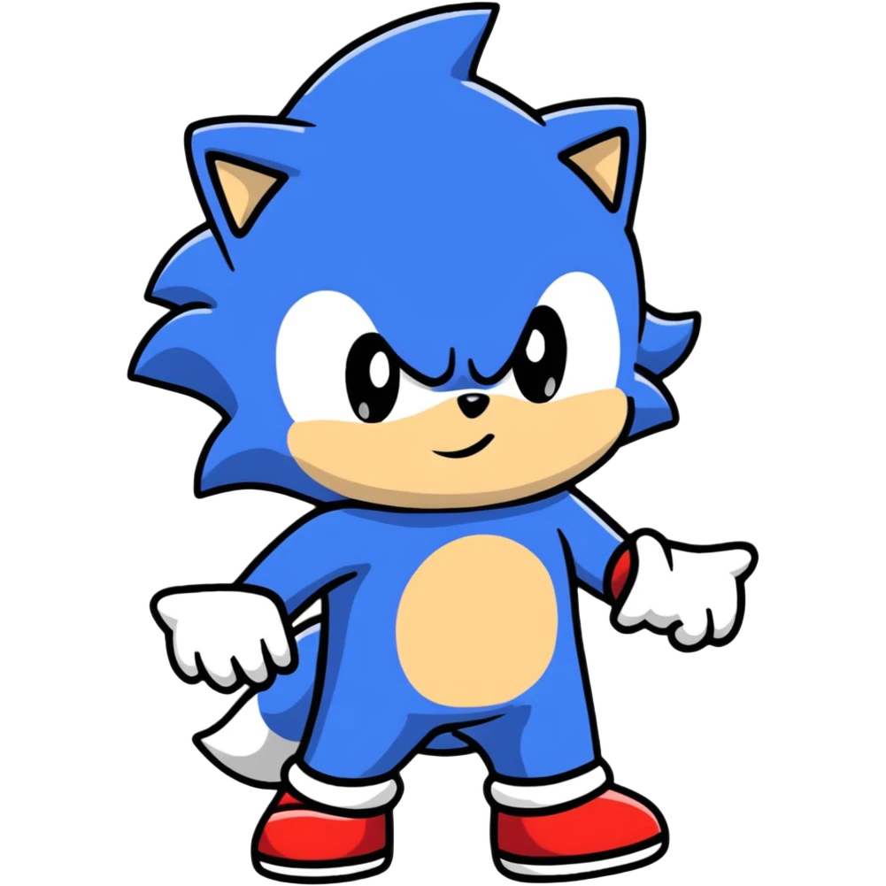 Sonic the Hedgehog, baby Sonic, and Silver the Hedgehog holding hands together emoji