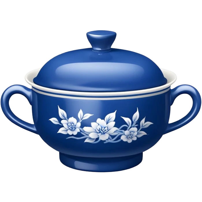 blue chinese gaiwan without handles emoji