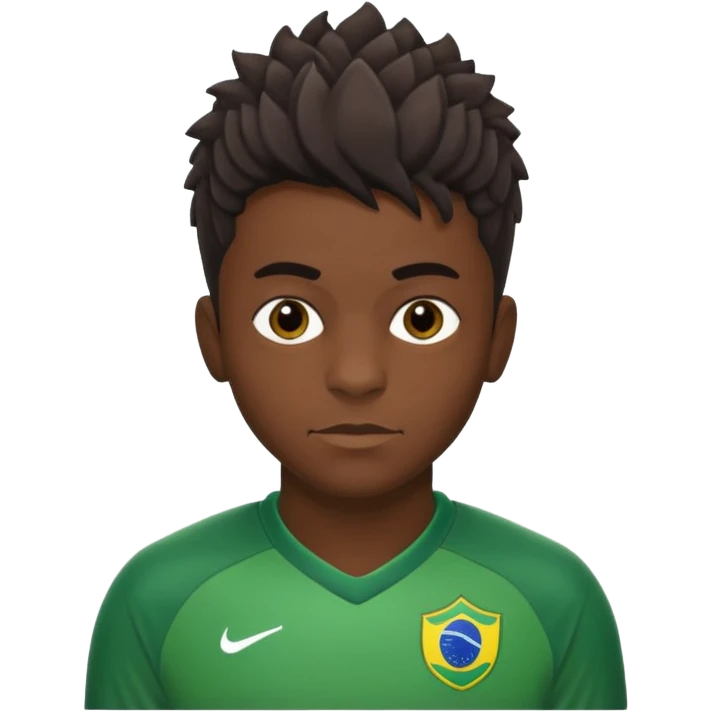Brazilian black football player with eccentric haircut emoji
