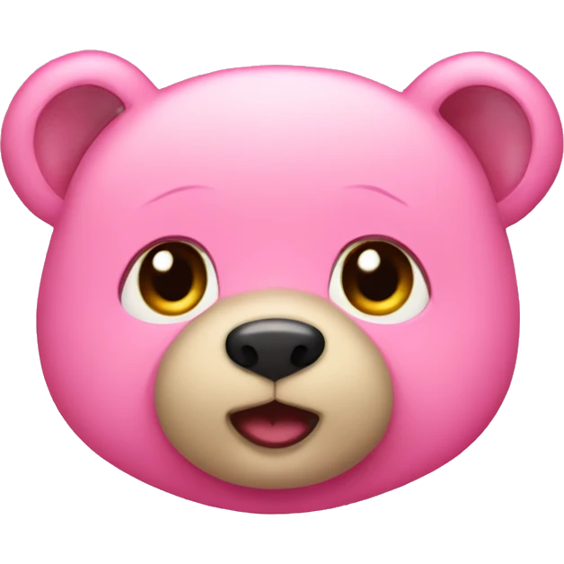Osito de color rosa  emoji
