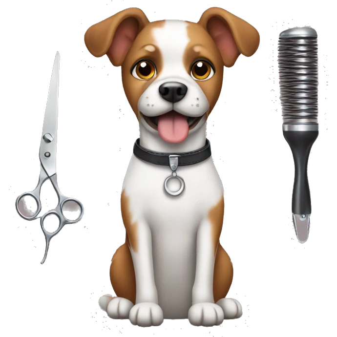 Dog barber emoji