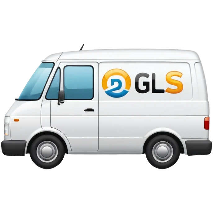 furgoneta color blanco con logotipo d3  GLS emoji