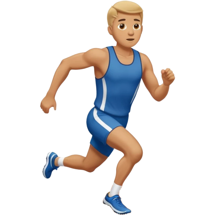 tall, stocky man running in a track meet emoji