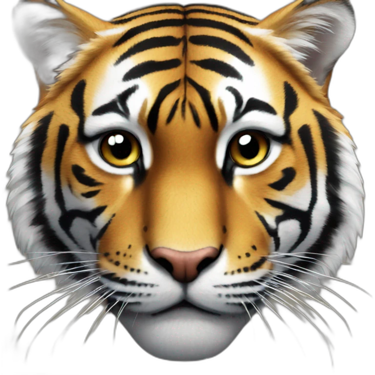 Chat sur un tigre emoji