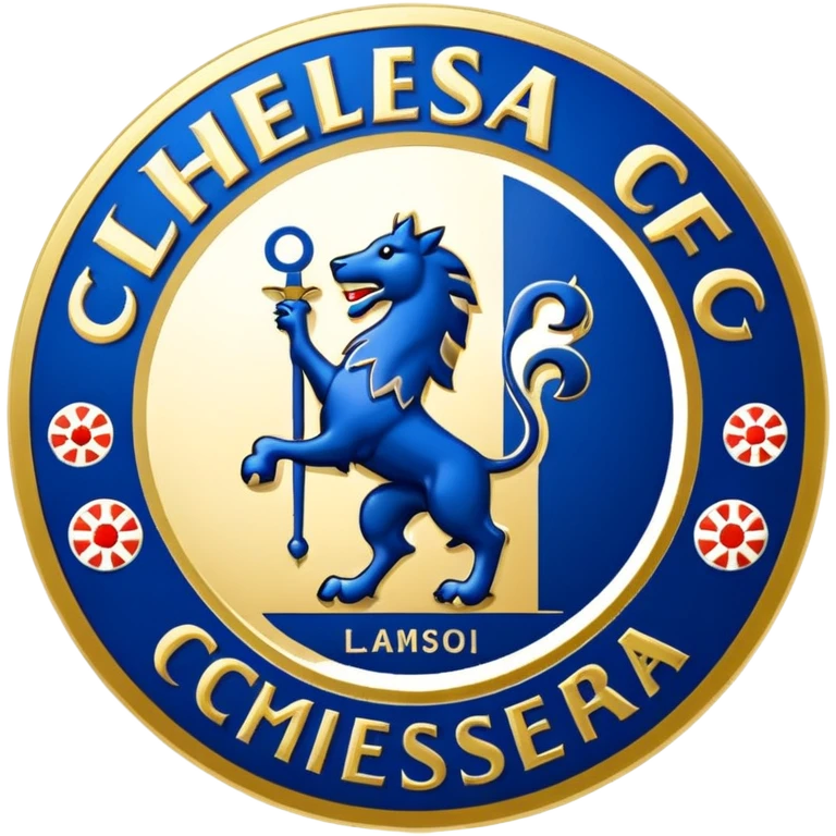 Chelsea FC logo with minimal details emoji