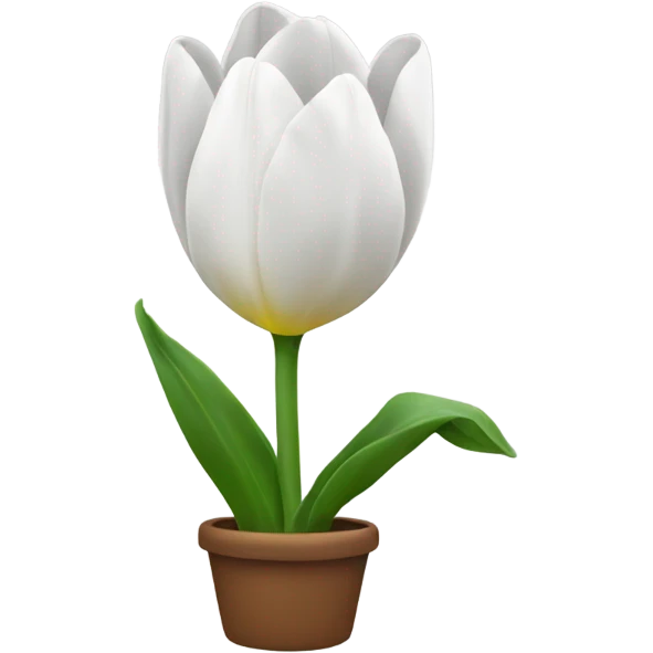 Tulpe in weiß emoji