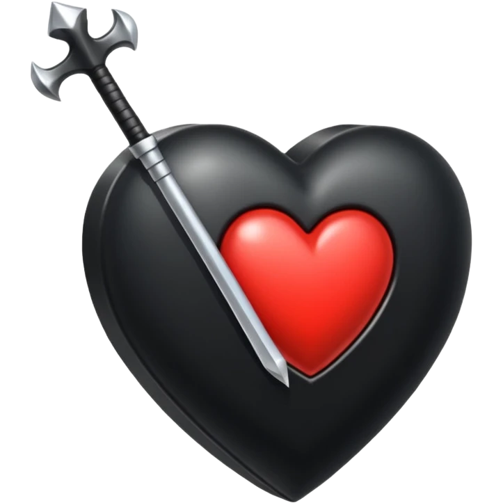 Corazón negro con una flecha emoji