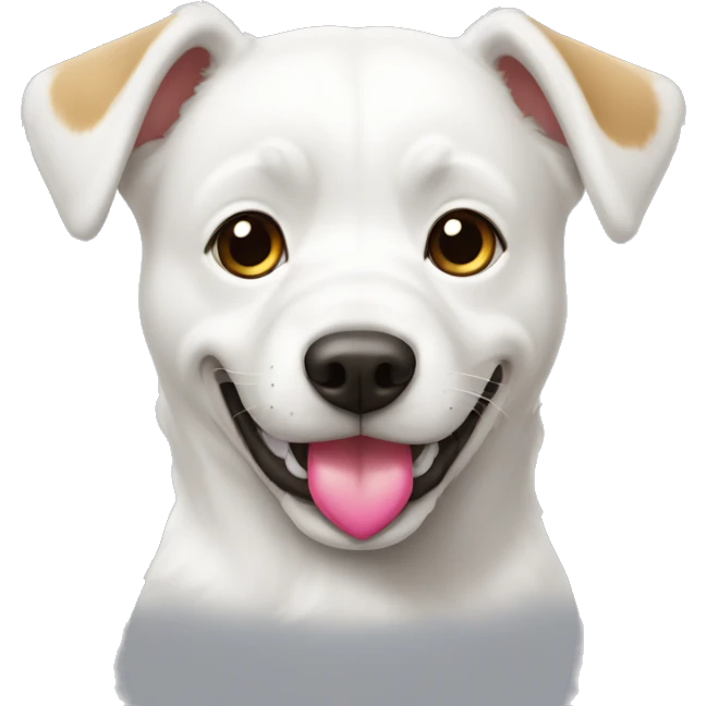 Perro blanco con un corazon en la frente emoji