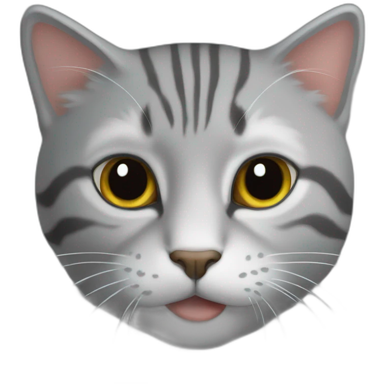 Chat gris et aveugle emoji