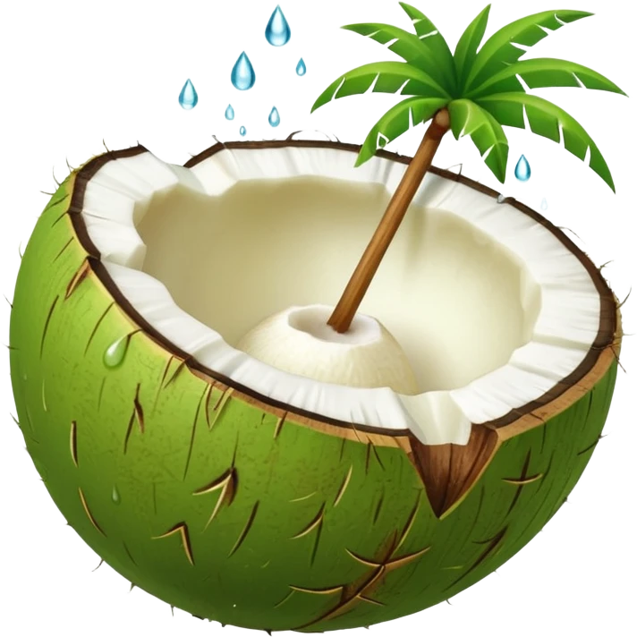 "Whole Green Tender Coconut" emoji